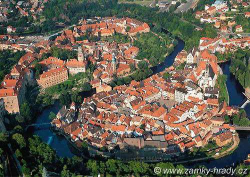 Pohled z vky na esk Krumlov